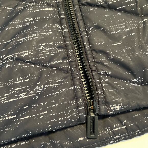 Smartwool Jacket Size Women Medium Down Puffer Hood Full Zip Black White - Picture 8 of 16